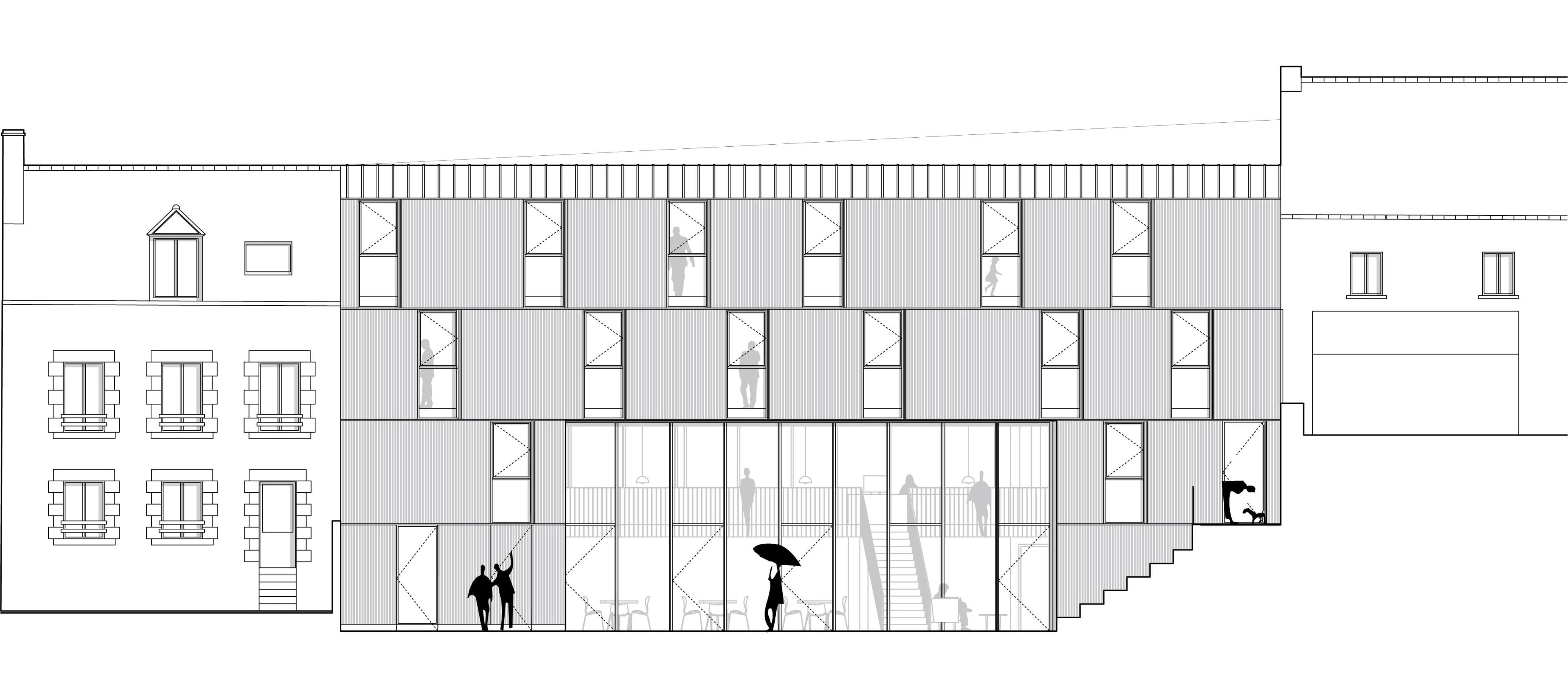 Elevation. Création d'un gîte intercommunal à Josselin.