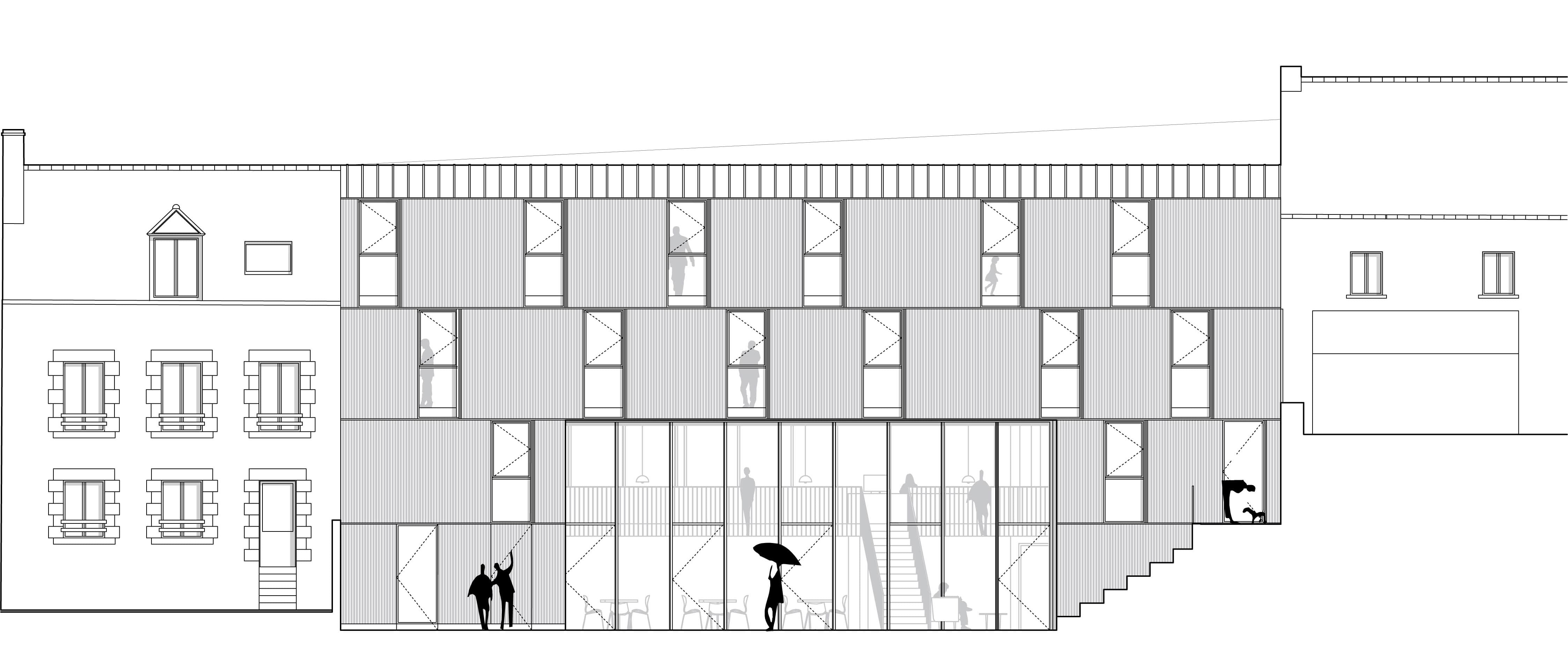 Elevation. Création d'un gîte intercommunal à Josselin.