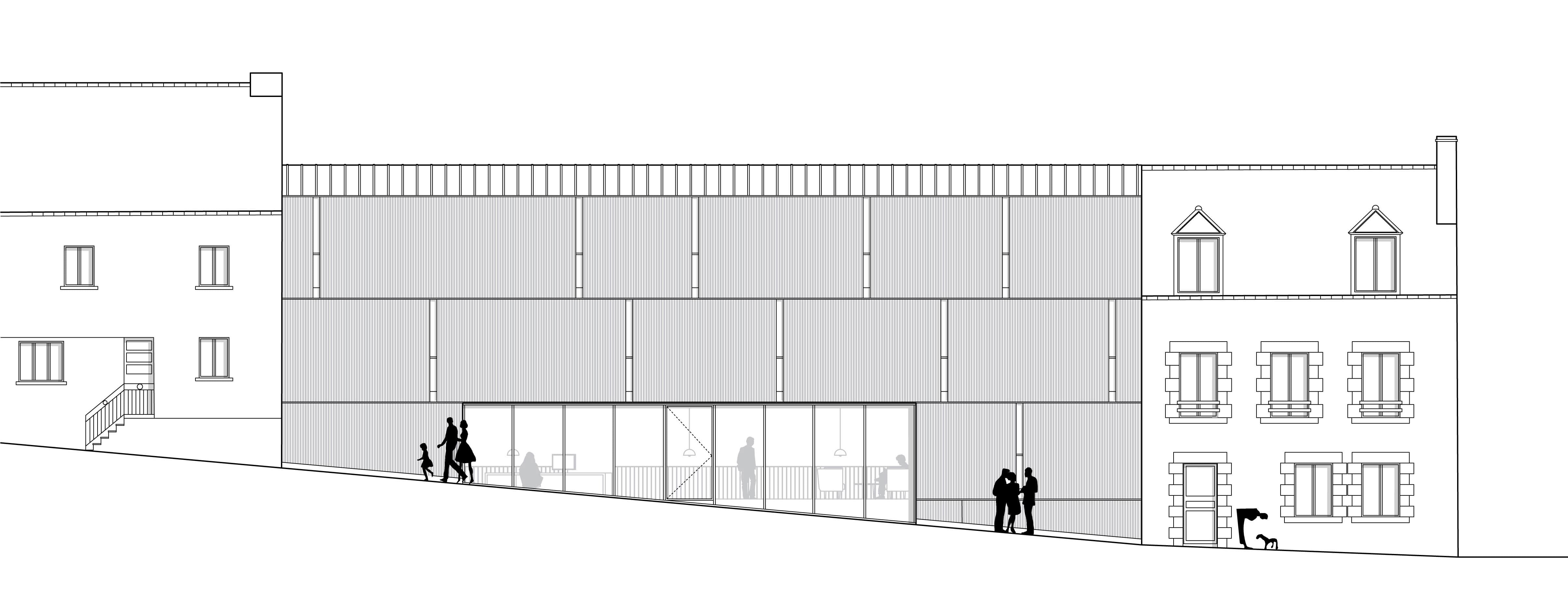 Elevation. Création d'un gîte intercommunal à Josselin.