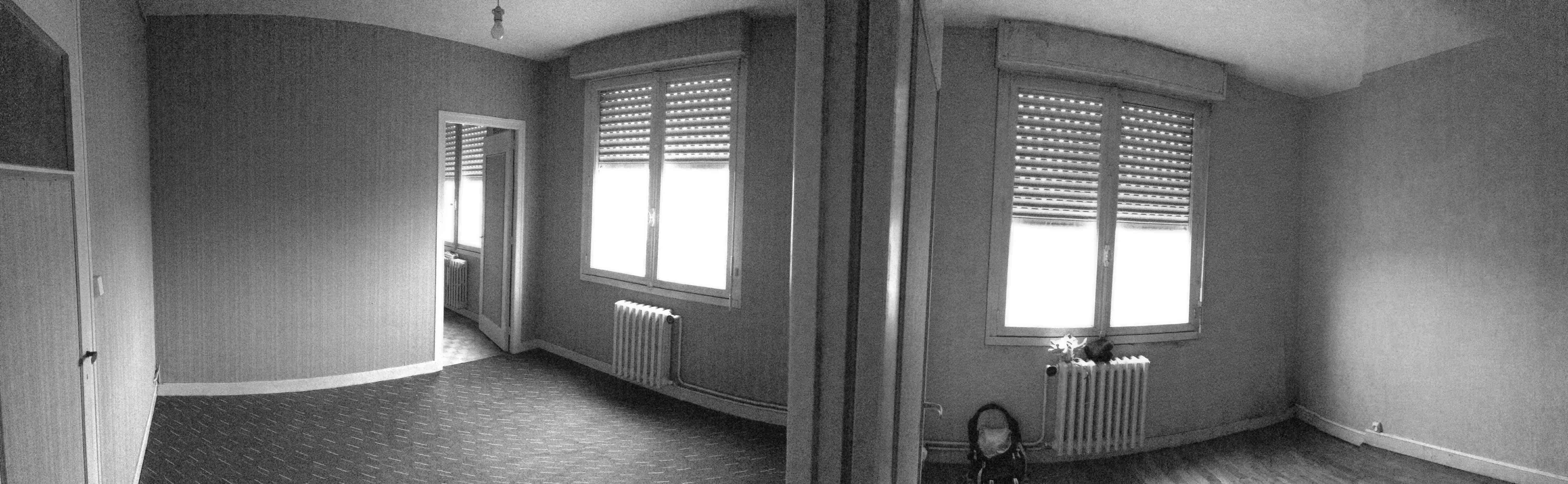 Vue de l'appartement existant. Rénovation d'un appartement à Rennes.