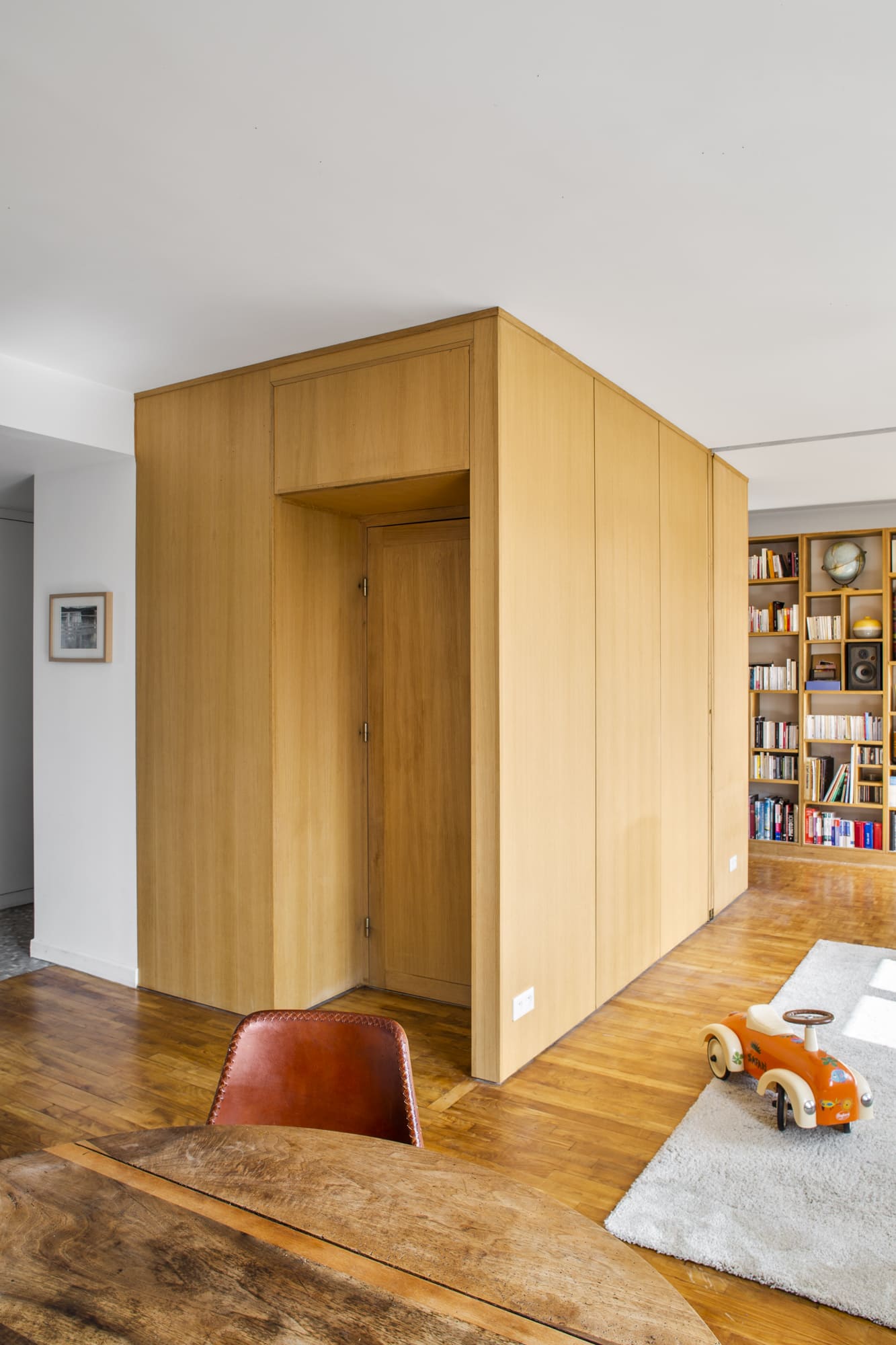 Vue intérieure. Rénovation d'un appartement à Rennes.