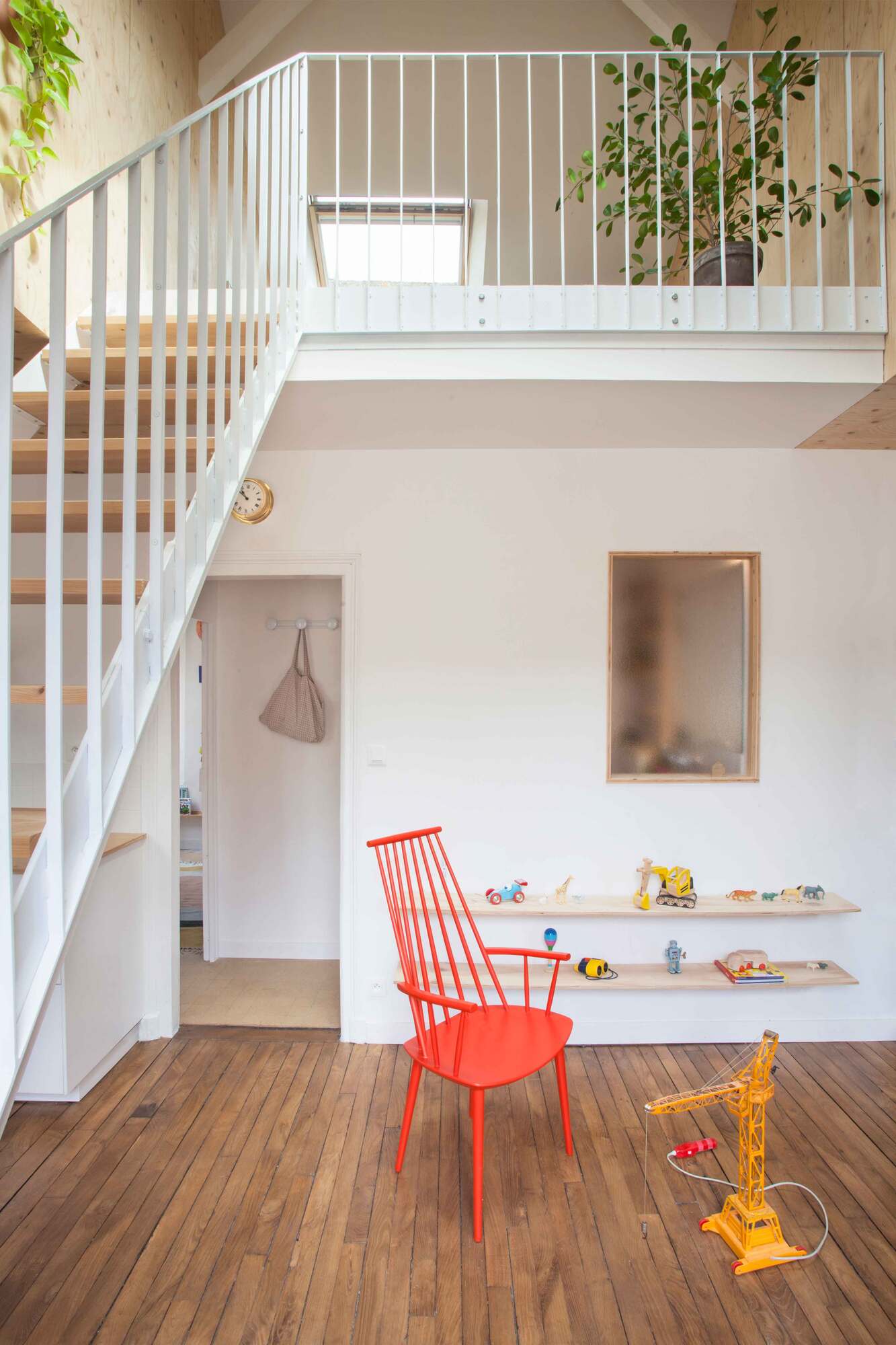 Vue intérieure. Création d'un duplex à Rennes.